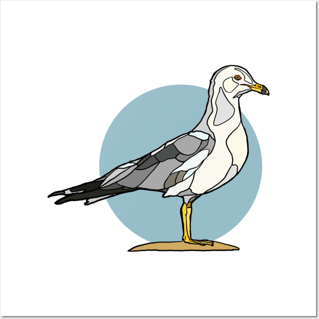 Ringed Billed Gull Wall Art by New World Aster 